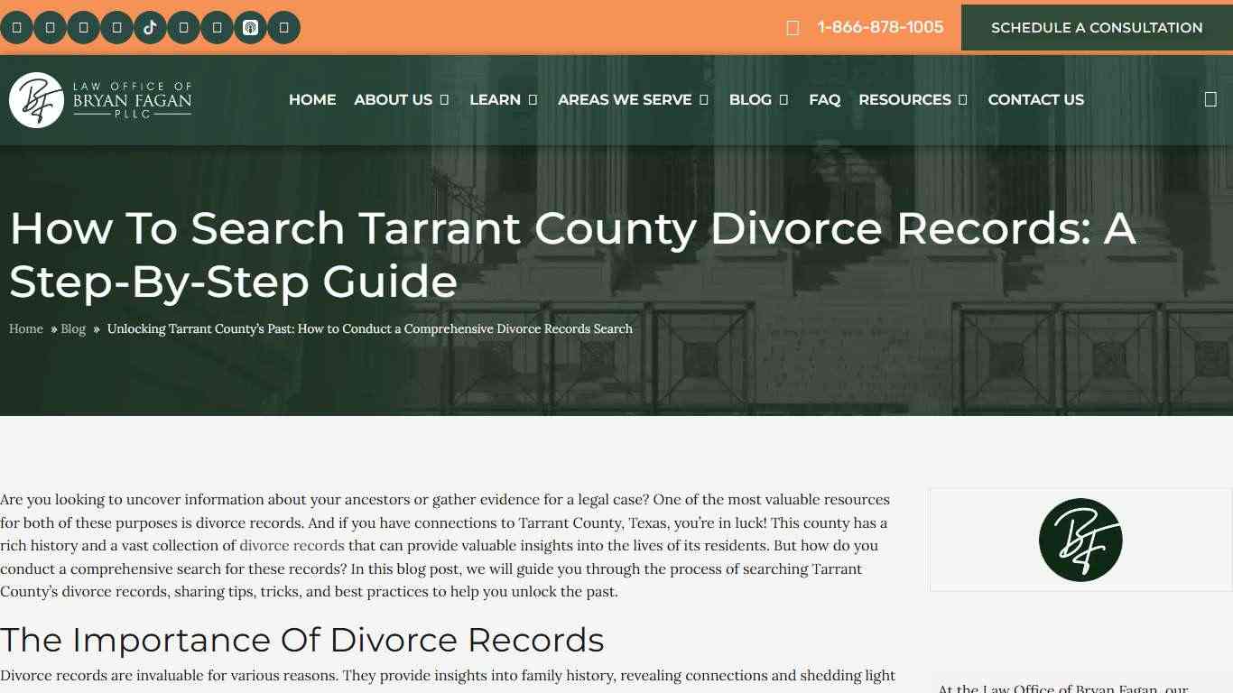 Tarrant County Divorce Records: A Comprehensive Search Guide