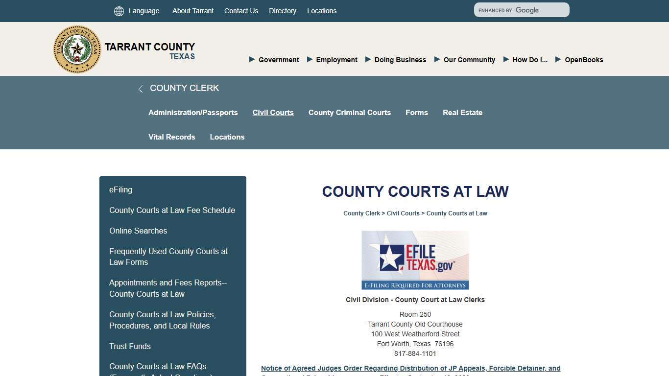 County Courts at Law